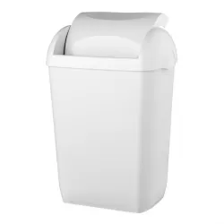Afvalbak Wit met Swingdeksel 23L Afvalbak Wit met Swingdeksel 23L