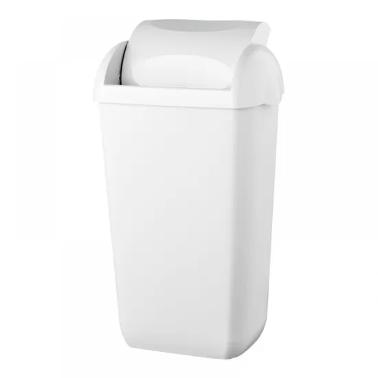 Afvalbak Wit met Swingdeksel 43L