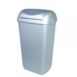 Afvalbak Zilver met Swingdeksel 43L Afvalbak Zilver met Swingdeksel 43L