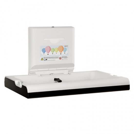 Mediclinics babyverschoontafel RVS horizontaal zwart