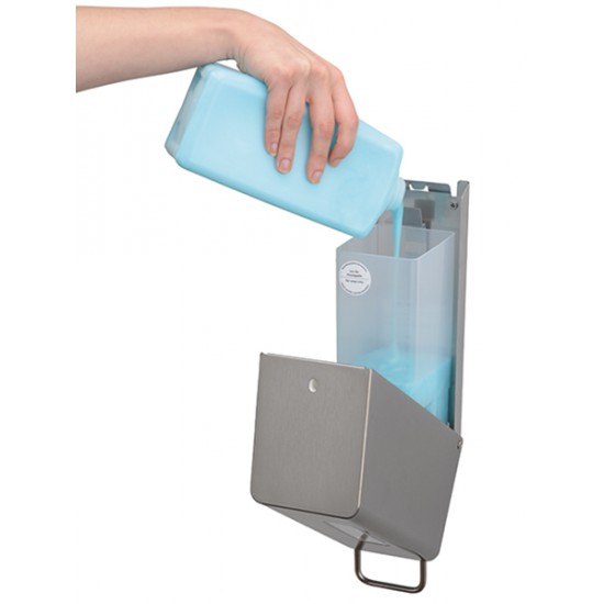 SanTRAL container/ pomp NSU voor vloeibare zeep en desinfectievloeistof