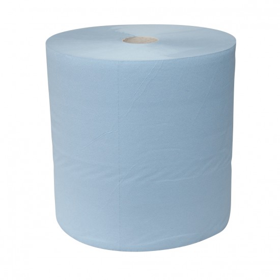 Industriepapier cellulose verlijmd blauw 3-lg 380 meter x 37 cm