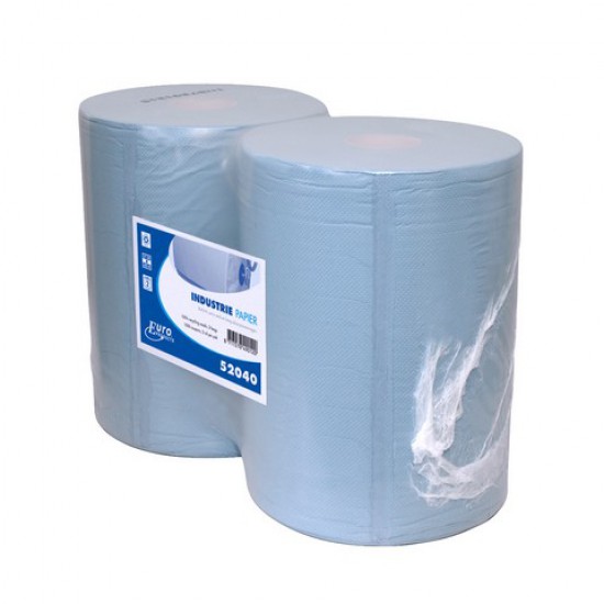 Industriepapier recycled blauw 2-lg 400 meter x 37 cm